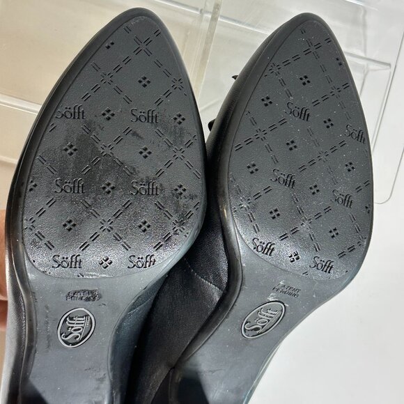 New Sofft Black Leather Pumps size 8M with a 3" pump heel suede & smooth texture - Picture 11 of 13